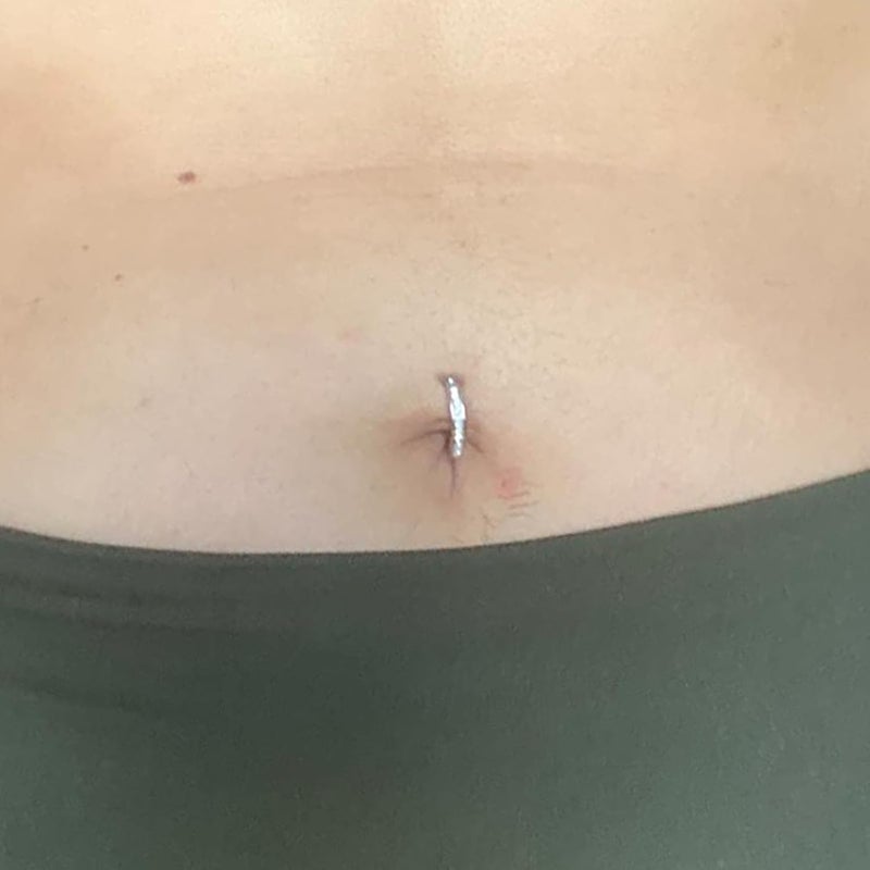 QWALIT Belly Button Rings 14G Surgical Steel Belly Rings CZ Opal Navel Piercing Jewelry for Women Girls 3/8" 10mm Silver Rose Gold - Image 5